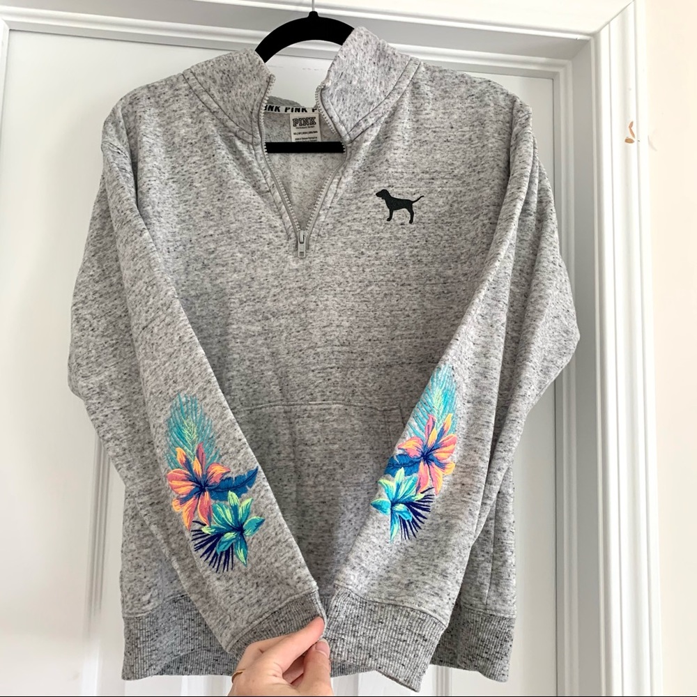 VS PINK Grey 1/4 Zip